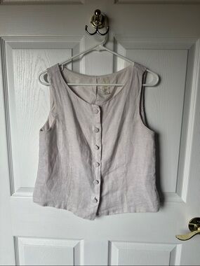 Joie Sleeveless 100% Linen Vest/Tank